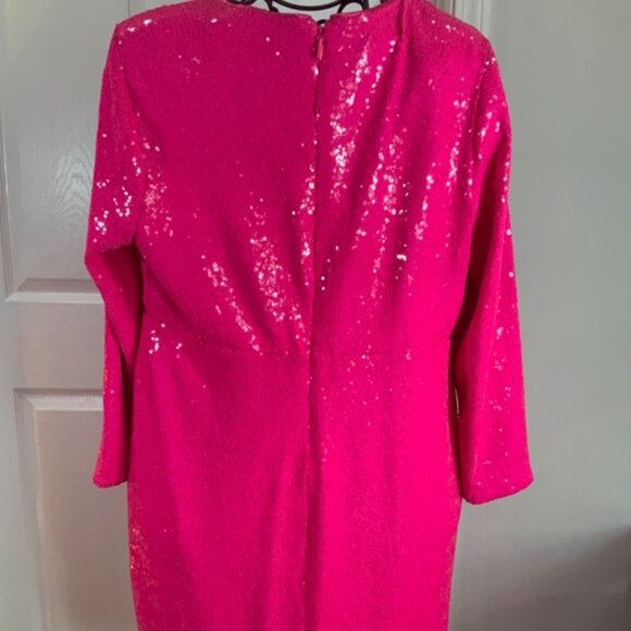 Torrid Hot Pink Sequin Glam Party Dress Plus Size 16 - Picture 7 of 12